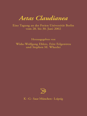 cover image of Aetas Claudianea